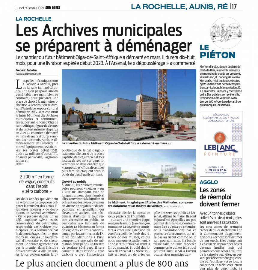 Archives La Rochelle avec BETOM Ingenierie @Adm